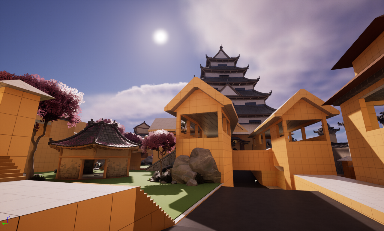 <h4>Hana No Komichi - Overwatch Map Concept</h4><p>A blockout where I aimed to transfer hanamura into the hybrid gamemode for Overwatch 2!</p>