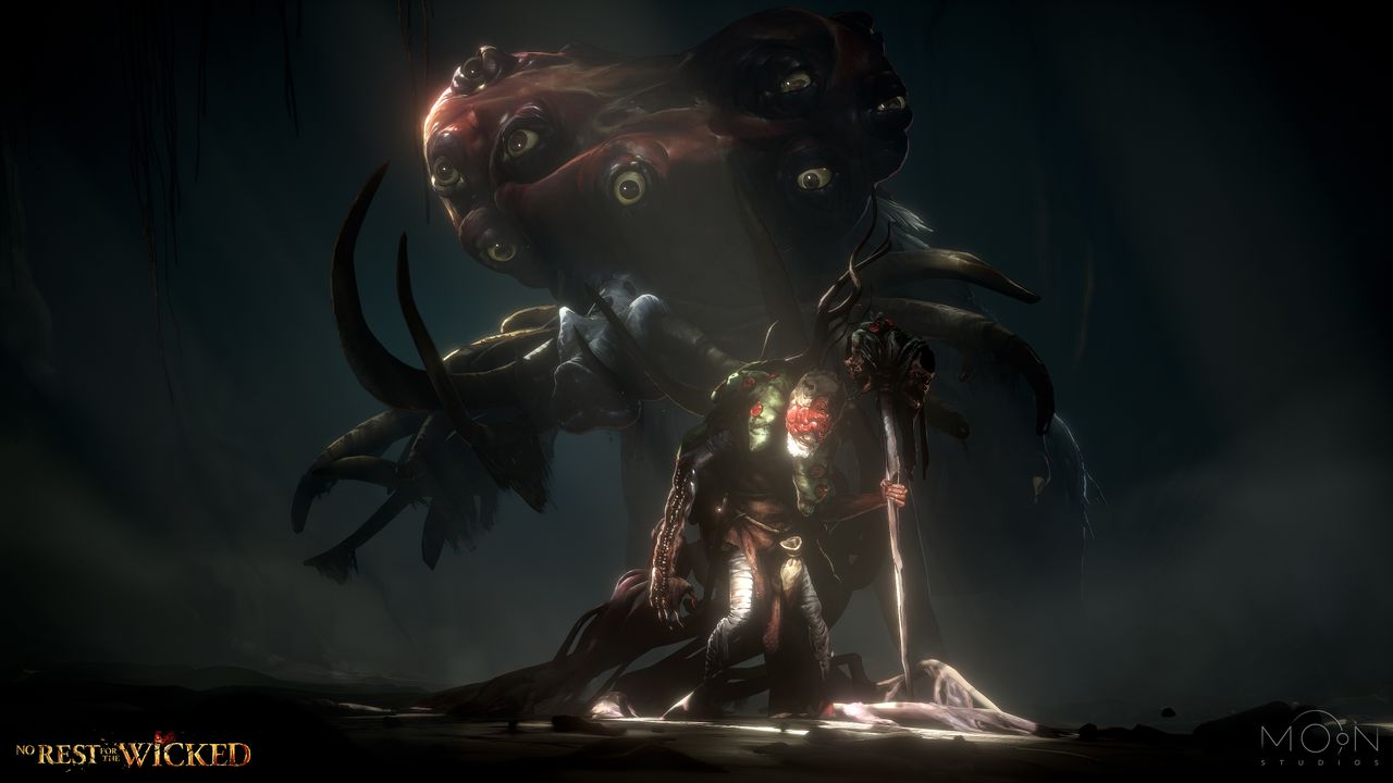 The "Caretaker" boss, a plagued boss the player encounters at the end of a quest.