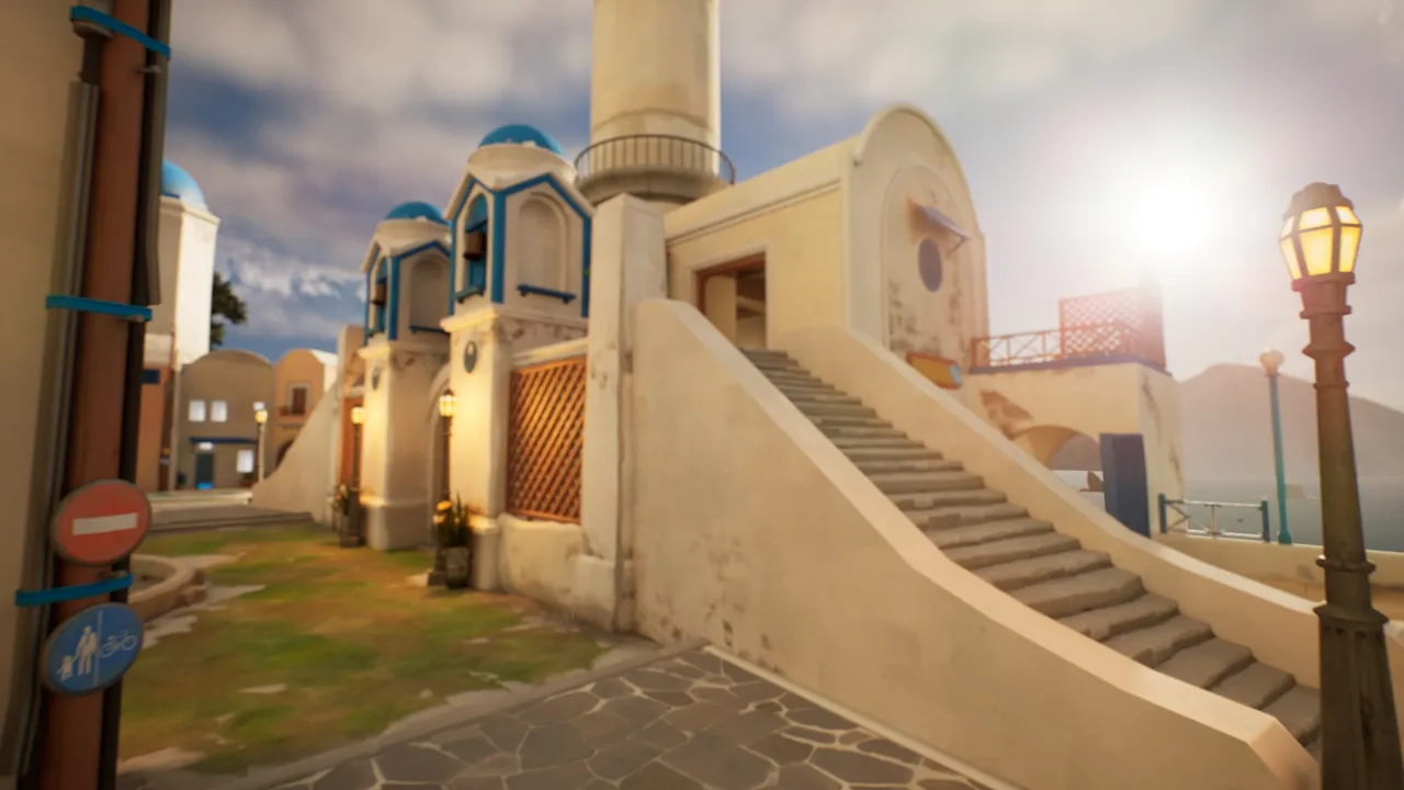 Main "Choke" point of the map. A staircase leading up to the lighthouse.