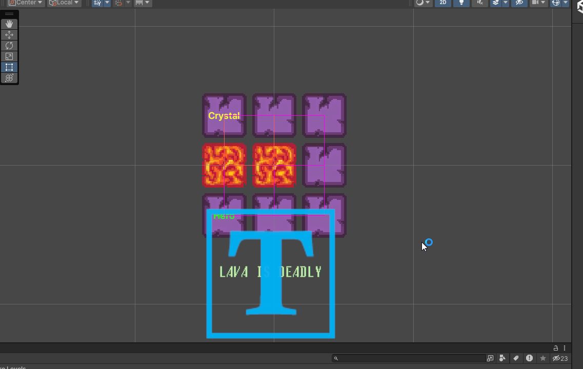 Unity screenshot of a level setup.